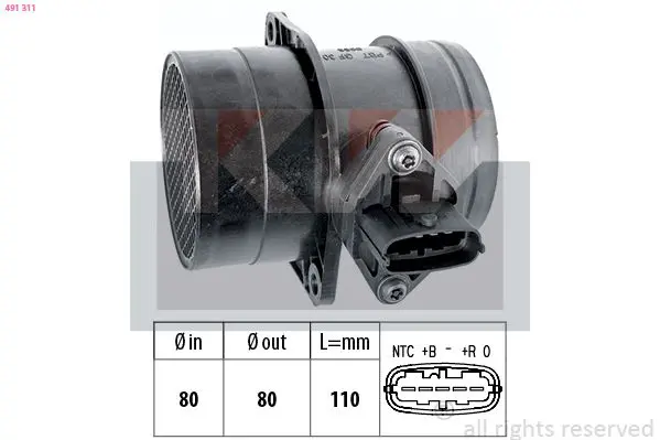 Handler.Part Air mass sensor KW 491311 1