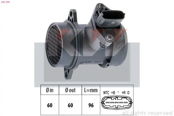 Handler.Part Air mass sensor KW 491379 1