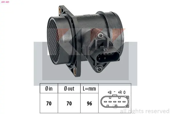 Handler.Part Air mass sensor KW 491441 1