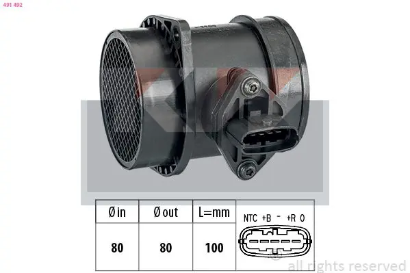 Handler.Part Air mass sensor KW 491492 1