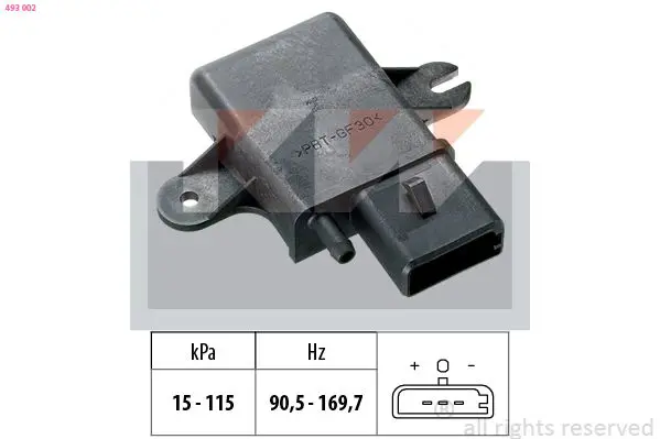 Handler.Part Air pressure sensor, height adaptation KW 493002 1