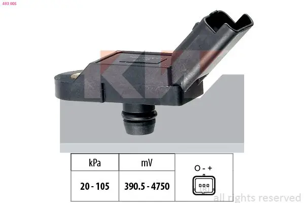 Handler.Part Air pressure sensor, height adaptation KW 493005 1