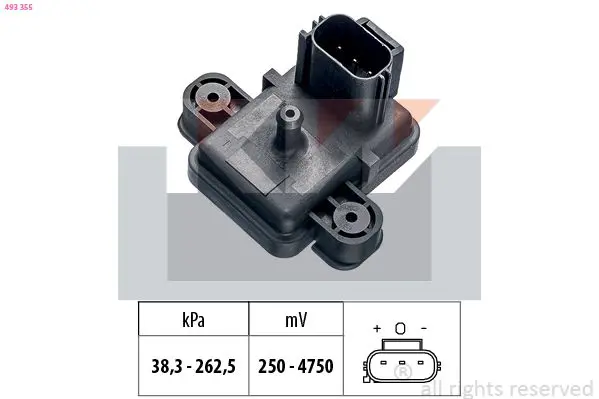 Handler.Part Sensor, intake manifold pressure KW 493355 1