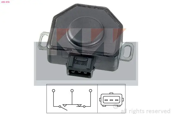 Handler.Part Sensor, throttle position KW 495078 1