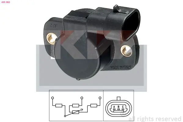 Handler.Part Sensor, throttle position KW 495083 1