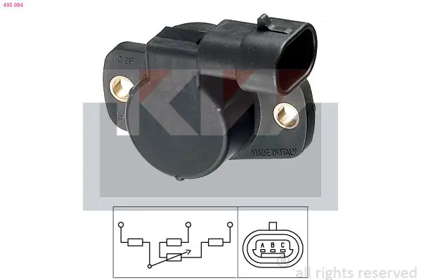 Handler.Part Sensor, throttle position KW 495091 1