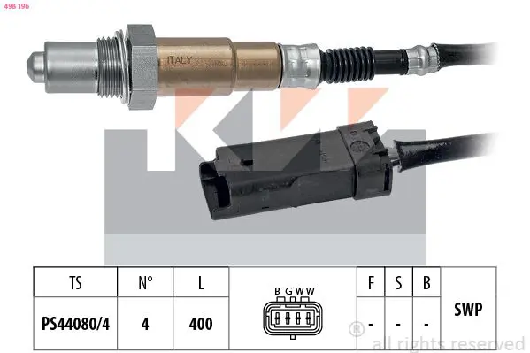 Handler.Part Lambda sensor KW 498196 1