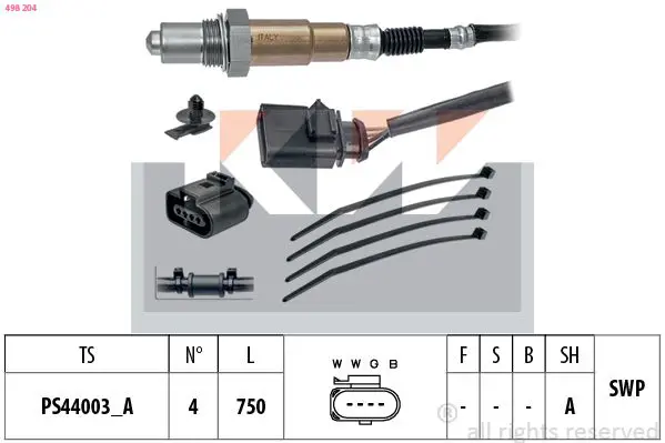 Handler.Part Lambda sensor KW 498204 1