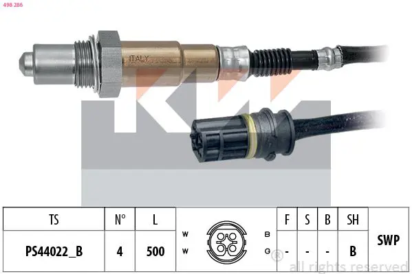 Handler.Part Lambda sensor KW 498286 1