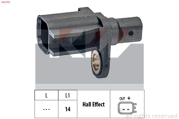 Handler.Part Sensor, wheel speed KW 460018 1