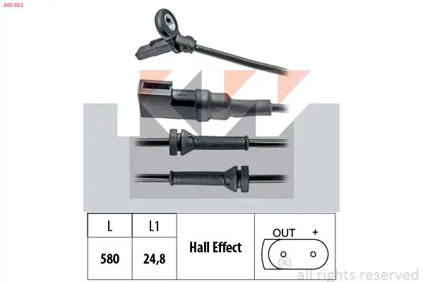 Handler.Part Sensor, wheel speed KW 460023 1