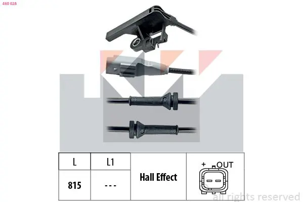 Handler.Part Sensor, wheel speed KW 460028 1