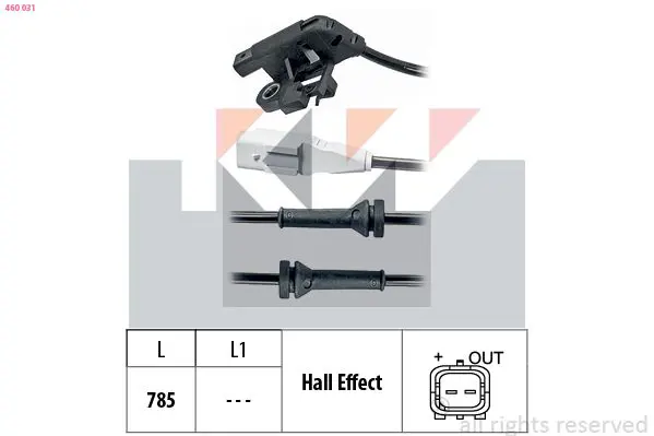 Handler.Part Sensor, wheel speed KW 460031 1