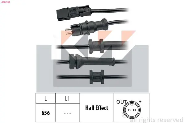 Handler.Part Sensor, wheel speed KW 460153 1