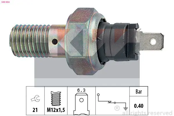 Handler.Part Oil pressure switch KW 500004 1