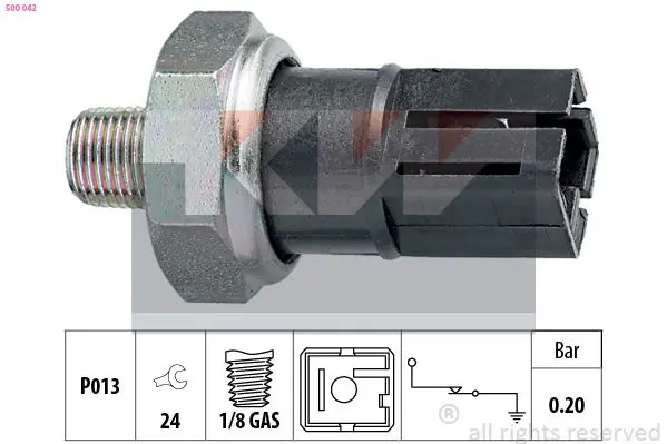 Handler.Part Oil pressure switch KW 500042 1