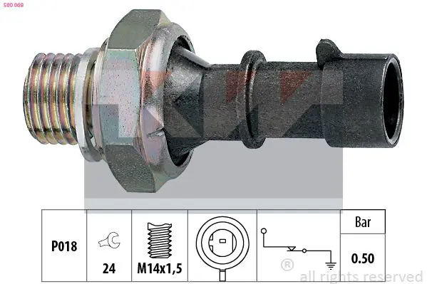 Handler.Part Oil pressure switch KW 500069 1