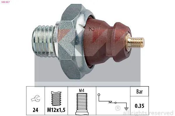 Handler.Part Oil pressure switch KW 500057 1