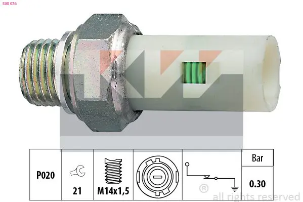 Handler.Part Oil pressure switch KW 500076 1