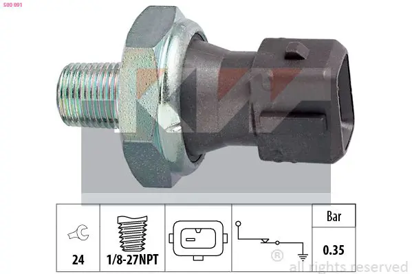 Handler.Part Oil pressure switch KW 500091 1