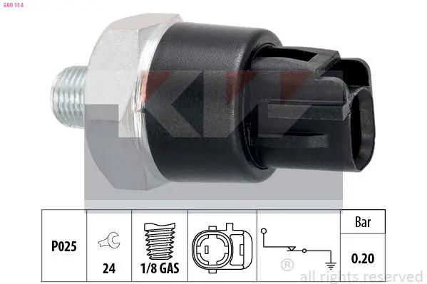 Handler.Part Oil pressure switch KW 500114 1