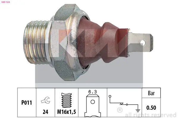 Handler.Part Oil pressure switch KW 500124 1