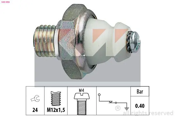 Handler.Part Oil pressure switch KW 500098 1