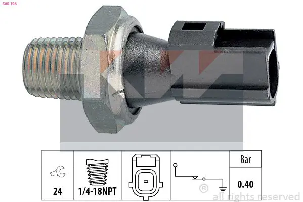 Handler.Part Oil pressure switch KW 500156 1