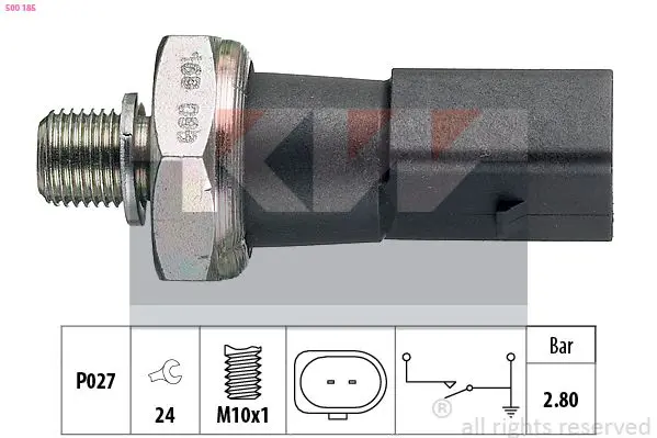 Handler.Part Oil pressure switch KW 500185 1