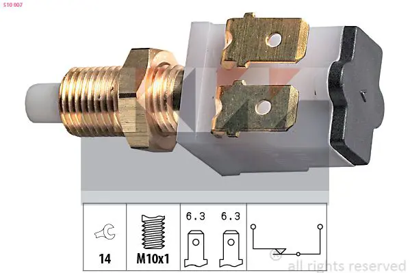 Handler.Part Brake light switch KW 510007 1