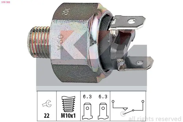 Handler.Part Brake light switch KW 510102 1