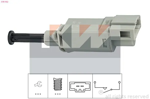 Handler.Part Switch, clutch control (cruise control) KW 510152 1