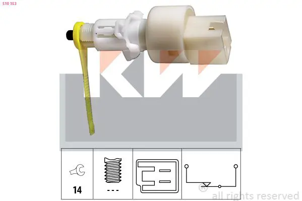 Handler.Part Brake light switch KW 510153 1