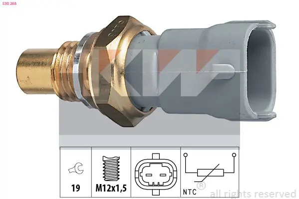 Handler.Part Sensor, coolant temperature KW 530268 1