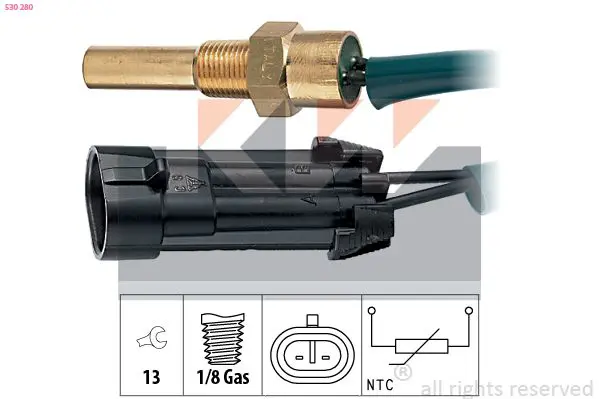 Handler.Part Sensor, coolant temperature KW 530280 1