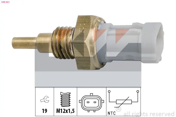 Handler.Part Sensor, coolant temperature KW 530351 1