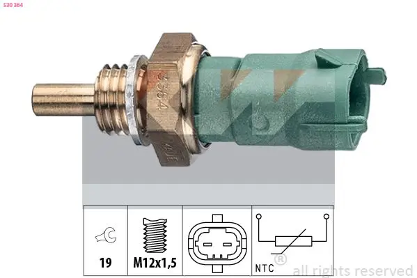 Handler.Part Sensor, fuel temperature KW 530364 1