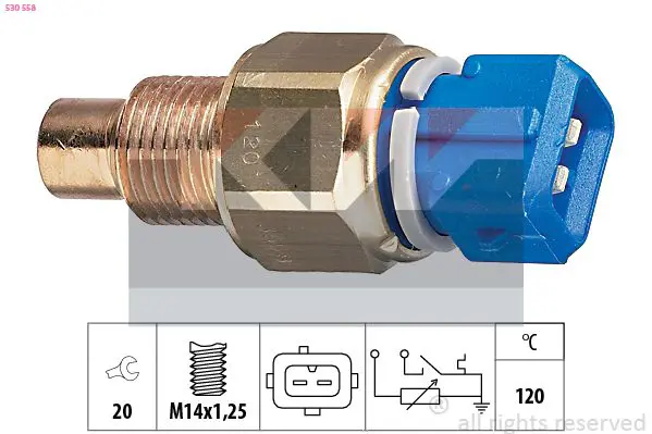 Handler.Part Sensor, coolant temperature KW 530558 1