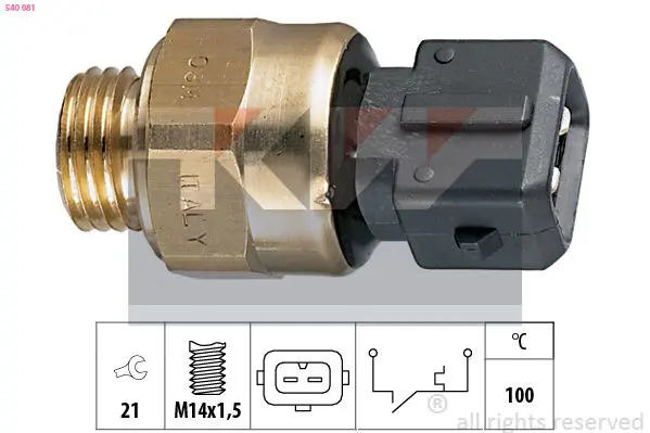 Handler.Part Temperature switch, coolant warning lamp KW 540081 1