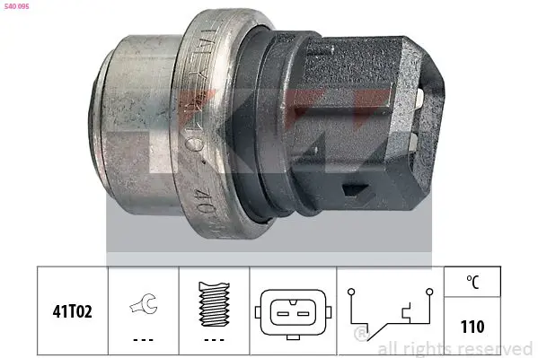 Handler.Part Temperature switch, coolant warning lamp KW 540095 1