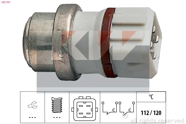 Handler.Part Temperature switch, coolant warning lamp KW 540107 1