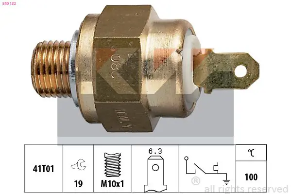 Handler.Part Temperature switch, coolant warning lamp KW 540132 1