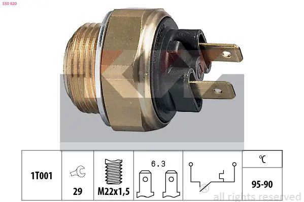 Handler.Part Temperature switch, radiator fan KW 550020 1