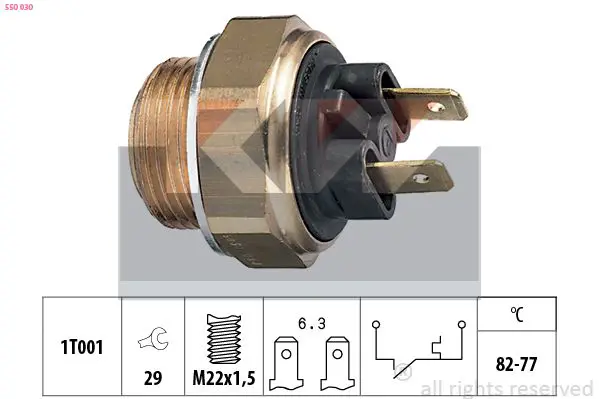 Handler.Part Temperature switch, radiator fan KW 550030 1