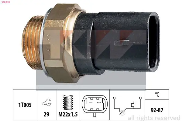 Handler.Part Temperature switch, radiator fan KW 550031 1