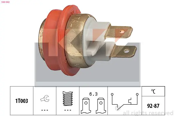 Handler.Part Temperature switch, radiator fan KW 550042 1