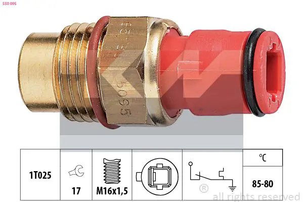 Handler.Part Temperature switch, radiator fan KW 550095 1