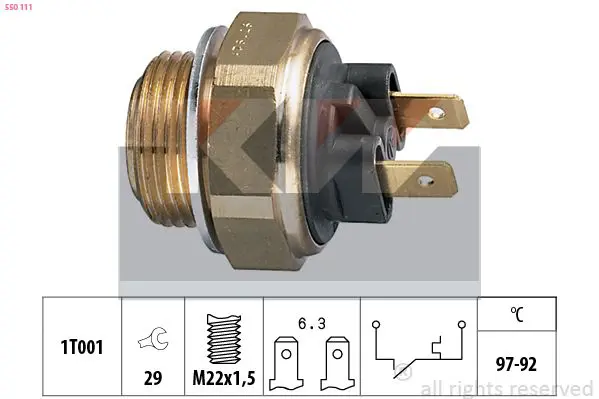 Handler.Part Temperature switch, radiator fan KW 550111 1