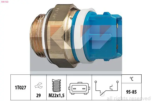 Handler.Part Temperature switch, radiator fan KW 550122 1