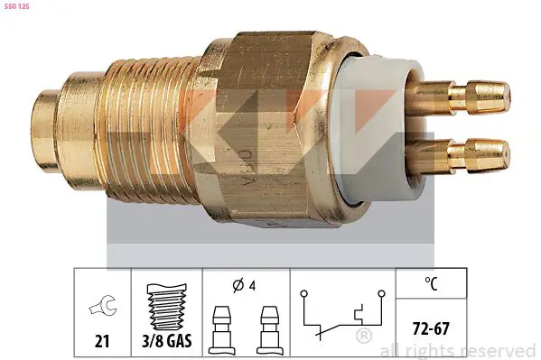 Handler.Part Temperature switch, radiator fan KW 550125 1